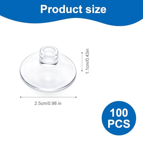 100 Pcs Suction Cups for Aquarium, Aquarium Fish Tank Suction Cups, Multipack of Aquariums Suctions Cup Clips for Aquariums Equipment Securing and Cable Management