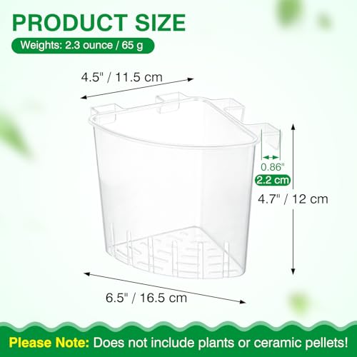 Borlech 2026 Latest Model Large Aquarium Corner Planter Hanging Plant Holder for Fish Tank Aquaponic Plant Cultivation and Aquascape Accessories Decorations (1 Pack) Transparent - color: Transparent-1 Pack