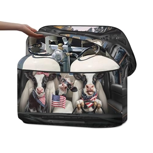 American Funny Cow 20lb RV Propane Tank Cover Heavy Duty Propane Gas Cylinder Cover Dust-Proof All Weather Protection - color: American Funny Cow, size: S(20LB)