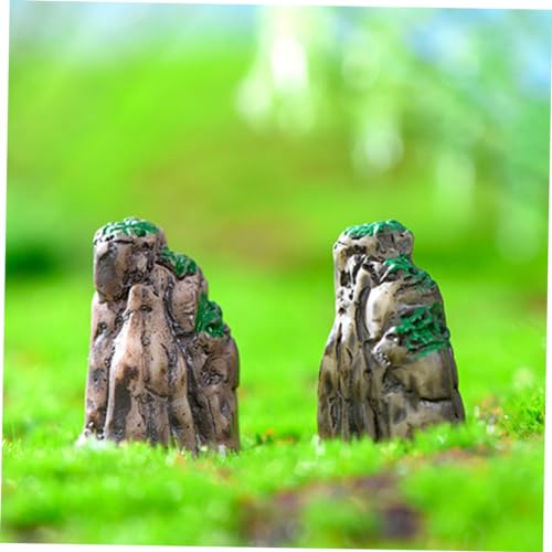 6pcs Realistic Mini Rockery Decorative Garden Ornaments for Fairy Garden and Fish Tank