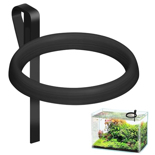 Clip On Fish Feeding Ring for Fish Tank, Non-Shedding Food Holder, Fits 3-15mm Glass, Keeps Floating FishFood in Place, Great for Betta and Rimless Tanks