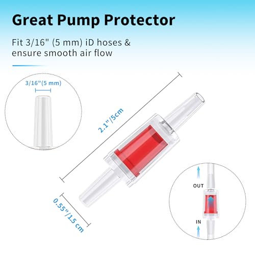 Premium 50FT 3/16inch Air Hose for Aquarium with Connector,Check Valve, Control Valve Accessories (Yellow, 50 ft.) - color: Yellow, size: 50 ft.