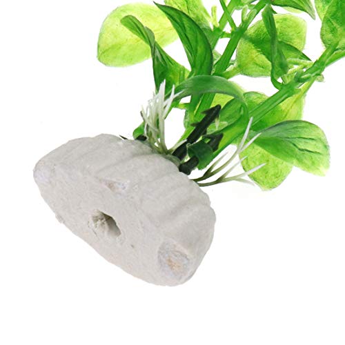 Bitray Plastic Aquarium Plant Set, 10 Inches High Green Water Grass Life-Like Attractive Decor, Fish Tank Plant Decorations, Artificial Water Plants for Aquarium, 3 PCS