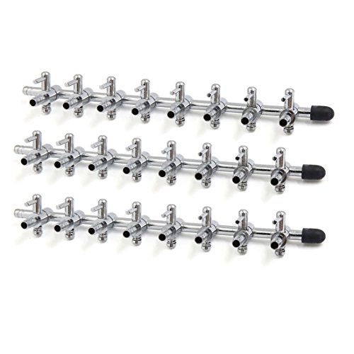 uxcell® 3Pcs Stainless Steel 8 Way Air Flow Branch Outlet Control Valve for Aquarium