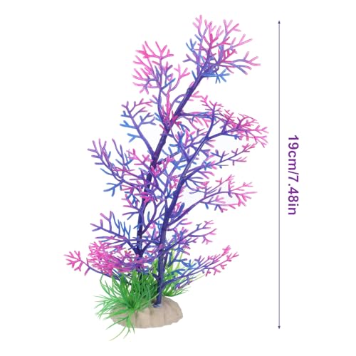 Aquarium Plants, Fish Tank Fake Coral, Artificial Aquarium Coral Ornament, Aquarium Decor Plastic Plant Small, Multi-Purpose Simulation Water Grass, Faux Aquariums Ornament