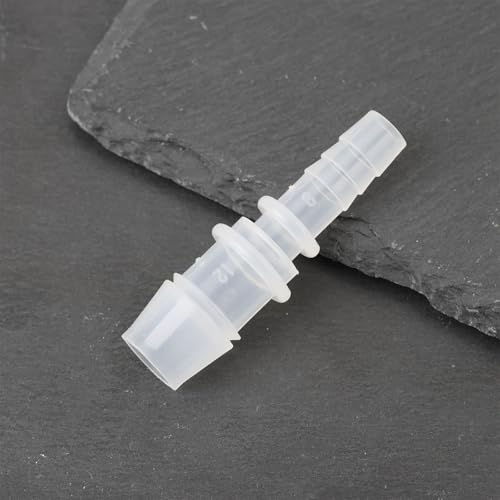 8Pcs Straight Hose Pipe Connector 8mm to 12mm Plastic Reducing Fitting for Garden Watering - size: 8mm to 12mm