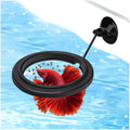 Aquarium Feeding Ring Small Round Floating Fish Food Feeder Food Holder with Suction Cup for Betta Goldfish Guppy Turtle Tank Accessries (1Pack) - size: 1Pack