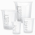 Silicone Measuring Cups 4-Pack Set, (1/2, 1, 2, 4 Cup) Reusable Silicone Cup for Prepping Cooking Baking Supplies, Melting Butter Chocolate 125ml 250ml 500ml 1000ml Dishwasher Microwave Safe - color: 125ml+250ml+500ml+1000ml