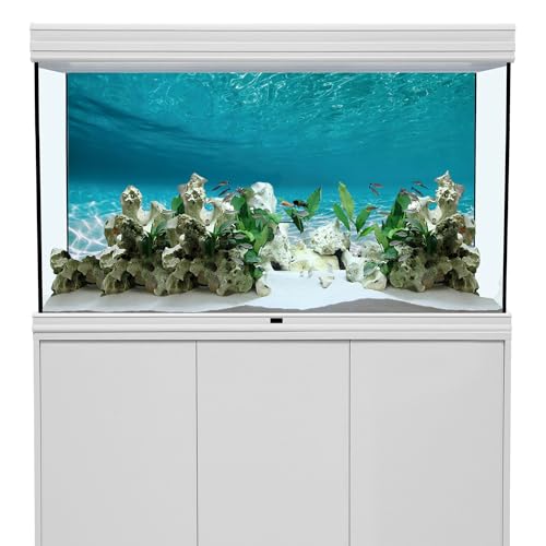 AWERT 24x12 inches Undersea Aquarium Background Pool Ocean Floor Aquarium Background Underwater Fish Tank Background - size: 24x12in/60x30cm