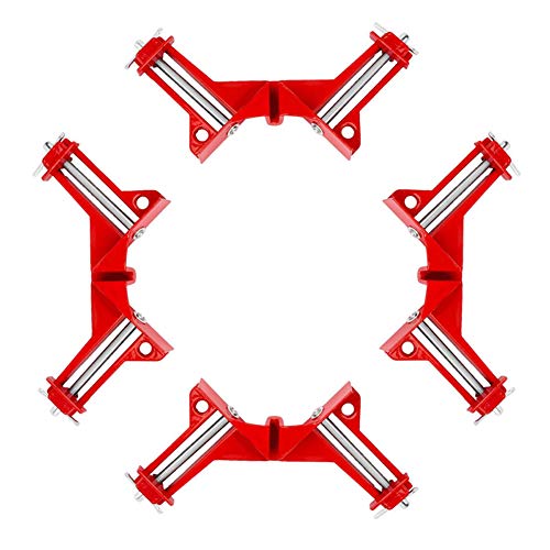 Beduan 90 Degree Right Angle Clip Fixed Corner Clamp Multifunction Hand Tool for DIY Fishtank Woodworking Picture Frame (Pack of 4)
