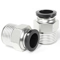 TAILONZ PNEUMATIC Male Straight 1/2 Inch Tube OD x 1/2 Inch NPT Thread Push to Connect Fittings PC-1/2-N4 (Pack of 20) - size: 1/2"OD x 1/2"NPT