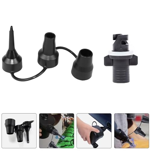 3 Pack Electric Air Pump Nozzles Replacement with Inflatable Boat Air Valve Adapter for Quick-Fill Air Pump Portable Inflator Deflator Queen Air Mattress Bed Inflatable Kayak Pool Floats Tubes