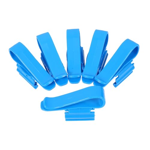 Toyvian 6pcs Aquarium Pipe Clamp Flexible Fish Tank Hose Holders Easy to Use Water Pipe Clips for Secure Filtration Connections for Various - color: Blue