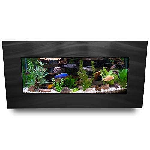 Aussie Aquariums AA-Skyline-BBLACK 2.0 Wall Mounted Aquarium Brushed Black - color: Black, size: Skyline