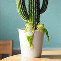 2PCS Frog Figurines Plant Garden Statue Ornament, Funny Plant Decoration for Bonsai Succulents Aquariums Home Pots, Creative Gift for Plant Parents (2 Unique Styles) - style: Frog2