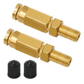 2 Packs 1/4" Air Value Inflation Schrader Valve, Schrader Valve Adapter with Push to Connect Button for 1/4" OD Air Hose Fittings for Semi Trucks Trailers - size: 1/4" OD 2PCS, style: Schrader Valve