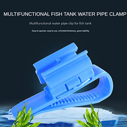 Water Pipe Holder Fish for Tank Adjustable Mounting Clips Aquarium Tube Clamp Hose Holders Clip for Tubi Aquarium Holder for Tubing - color: Blue