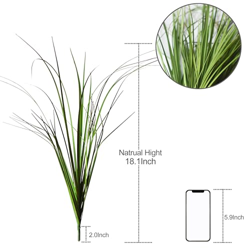 8PCS Artificial Plants, Shrubs Wheat Grass Greenery Stems for Home Decor, Fake Tall Grass Plant for Outdoor Indoor Decor