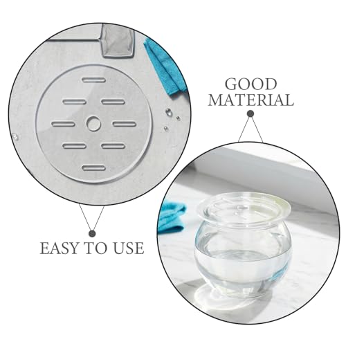 Round Fish Tank Lid 5.12 Inch Clear Aquarium Cover with Cat Proof Mesh for Rimless Fishbowls Protective Top Cover - size: 13.00X13.00X0.30CM