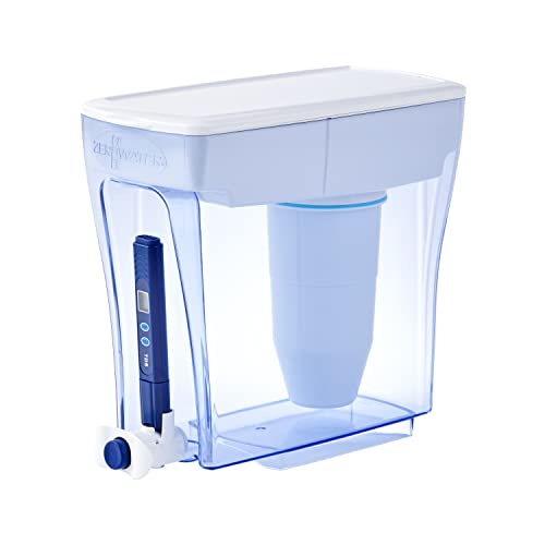ZeroWater 20-Cup Ready-Pour 5-Stage Water Filter Dispenser with 0 TDS Water Filter – IAPMO Certified to Reduce Lead, Chromium, and PFOA/PFOS - style: 20-Cup Dispenser