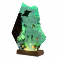 Handmade 3D Ocean Resin Lamp - USB Powered Resin Ocean Night Light with Wooden Base, Variable Lights, Scuba Diver Gifts, Diving Enthusiast Collectibles, Unique Birthday Holiday Gifts for Men & Women - color: Scuba Diver-1, size: S