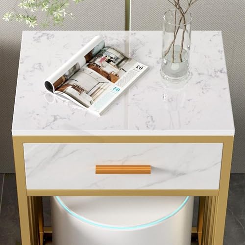 Sweeper Robot Storage Cabinet Sweeper Marble Shelves Above Living Room Fish Tank Shelf Sofa Side Table Storage Cabinet Sweeper Organizer(55x40x83cm) - size: 55x40x83cm