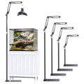 Reptile Lamp Stand Reptile Light Stand, Freely Adjustable Height (15.7inch to 74.4inch) with 360° Adjustable Swing Arm, Heat Lamp Holder for Bearded Dragon Turtles Snake and Chicks