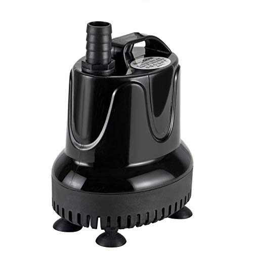 hygger 400 GPH Quick Water Change Aquarium Pump Submersible Fountain Water Pump Fish Tank Pond Drain Transfer Pump with 3 Adaptors