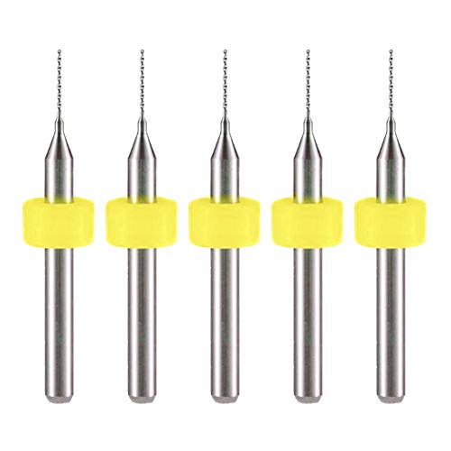 50pcs PCB Drill Bits Set Spiral Flute Carbide 0.3mm-1.2mm for Print Circuit Board Stone Dremel Jewelry CNC Engraving (5PCS Each)
