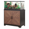 unipaws 20-40 gallon Fish Tank Stand , Aquarium Stand with Storage Cabinet, Wooden Tank Stand for Turtle Tank, Reptile Terrarium, Walnut and Black - color: Walnut and Black