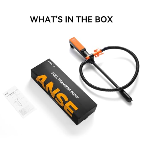 ANSE Portable Fuel Transfer Pump (2.5GPM Model X1 Black) - color: X1 Black