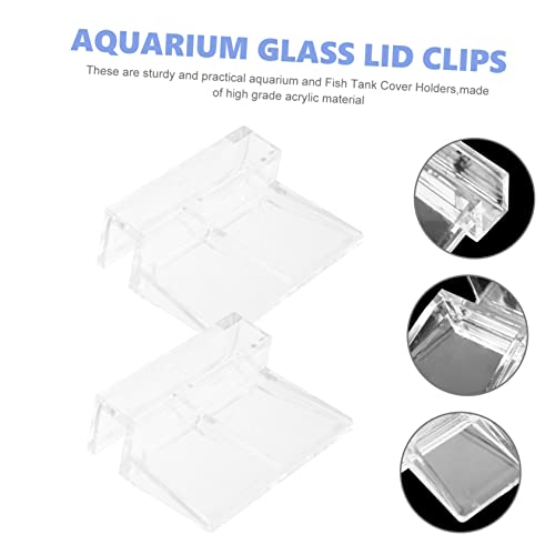 16pcs Aquarium Lid Holders Acrylic Fish Tank Cover Racks for Tanks Sturdy Support Brackets for Aquarium Use Easy Installation and Design