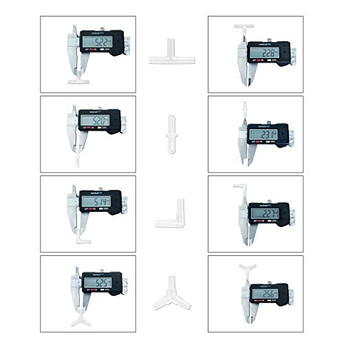 Aquarium Airline Tubing Connectors I T L Y 40pcs Fish Tank Air Tube Adapters for 3/16 '' Air Line Hose - color: Clear