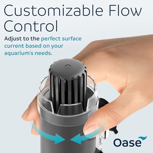 OASE CrystalSkim 600 Surface Skimmer for Freshwater and Marine Aquariums – Compact Internal Filter for Film Oil and Debris Removal, Quiet, Adjustable Flow, Shrimp-Safe, for Tanks up to 160 Gal / 600 L - size: Crystalskim 600