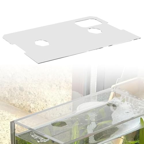 Tank Cover Tank Lid Transparent for Aquariums Without Center Aquarium Top Cover with Feed Holes, 580x280x5mm - color: 580x280x5mm