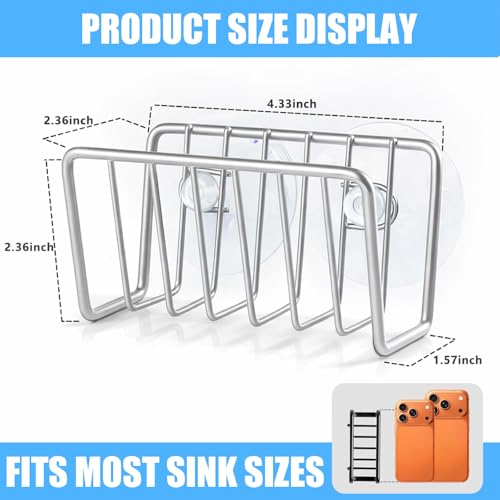 1 Pcs No Drill Wall Mounted Rack with Suction Cups for Aquarium Decoration Bathroom Kitchen Display Storage Organizer(Silvery) - color: Silvery-1pc