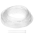 M METERXITY Vinyl Tubing 8mm ID x 10mm OD 30ft Flexible Plastic Tube with 2 Hose Ties, Lightweight Hybrid PVC Hose for Water Gardening/Airline/Aquarium Tubing [Clear] - size: 8mm ID x 30ft