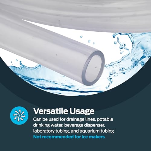 Eastman 3/4 Inch ID (1 Inch OD) PVC Clear Vinyl Tubing, 10 Foot Length, 98624 - size: 3/4 in. ID x 1 in. OD, style: 10 Ft.