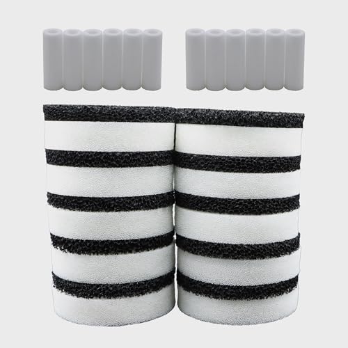 Aquarium Filter Replacement Kit 10 Foam 10 Carbon Rings with 10 Air Stones for Biorb Aquariums Compatible Media Replacement Service Accessories