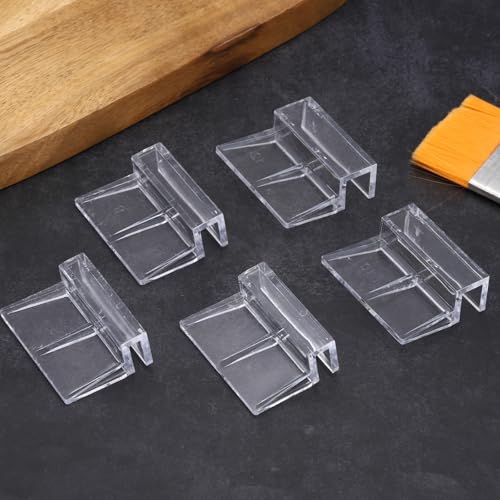 12 Pcs Aquarium Lid Clips, 12 mm Acrylic Aquarium Cover Bracket Fish Tank Lid Older Fish Tank Clip Transparent Durable Easy to Clean, Intended for Rimless Aquariums Top Cover - size: 12 mm