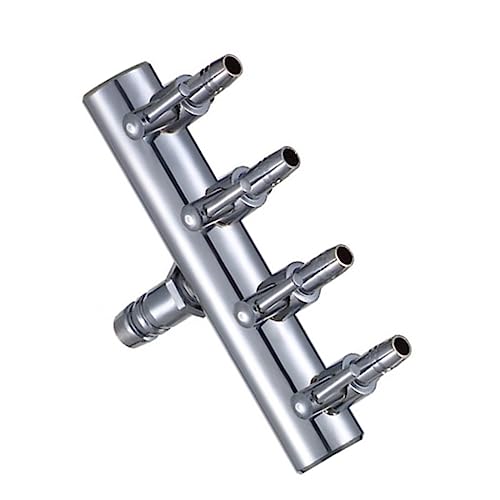4-Way Aquarium Air Flow Control Lever Valve Chromium Copper Distributor Fish Tank Splitter Pump Accessories 1Pcs