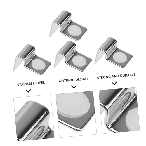 UKCOCO 4pcs Fish Tank Glass Cover Brackets Aquarium Support Clips for Secure Lid Holding Easy Installation for Fish Tanks