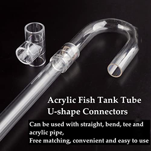 1pcs Transparent Acrylic Pipe Aquarium Fish Tank U-Shape Connector Water Supply Tube, for Garden Supplies Home DIY Connector O.D 20~32mm (Color : Outer Dia 25mm)