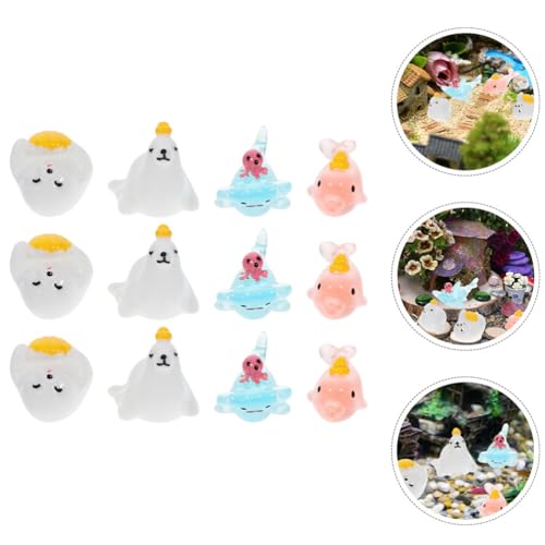 12pcs Lifelike Animal Decorations for Aquarium Safe Resin Fish Tank Ornaments Compact Underwater Decor for Miniature Gardens and Fish Tanks