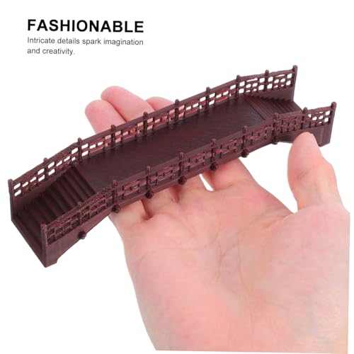 Zerodeko Miniature Chinese Bridge Model for Micro Garden Decor Vintage Long Bridge Landscape Ornament 7.5 Plastic Garden for Sand Table and Aquarium Decoration