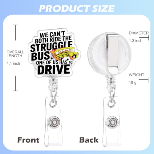 Funny Nurse Badge Reel, Hop in Bestie Healthcare Badge Reels Nursing Struggle Bus ID Card Holder with Clip for Nurses Medical Assistant Doctor RN Pediatric Gifts - color: Bestie