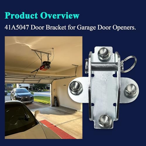 41A5047 Door Bracket for Garage Door Openers, Replacement Door Bracket Compatible with All Chamberlain, Craftsman and LiftMaster Models Made After 1993, with Pin and Clip & 4 Fasteners - style: 41A5047