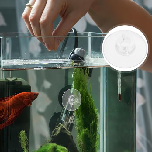 20Pcs Aquarium Suction Cups with Adjustable Cable Ties Strong Transparent Sucker Clips for Fish Tank Plants Secure Mounting for Aquatic Decor and Moss Binding