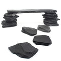 Natural Slate Stone Rocks, Mix of Stones 2 to 3 inches and 1 piece About 8 inches - for Aquariums and Terrariums, Aquascaping (3 Pounds)