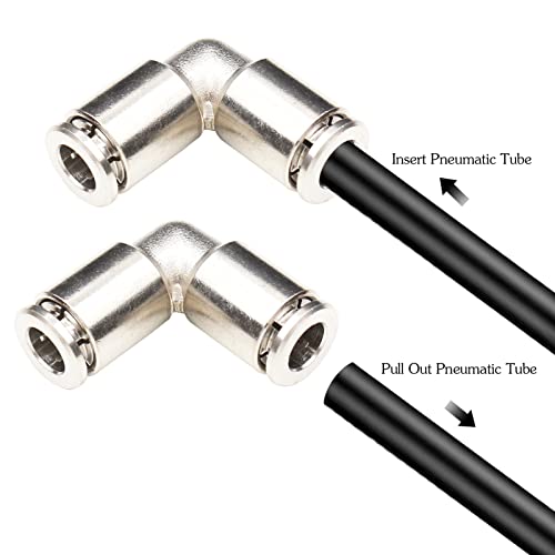 3/8 Union Elbow Push to connect fittings Stainless Steel Tube Fittings Push Connectors,CEKER 3/8" x 3/8" OD Tube Quick Connect Fittings Air Line Fittings 2pack - size: 3/8" OD, style: ELBOW